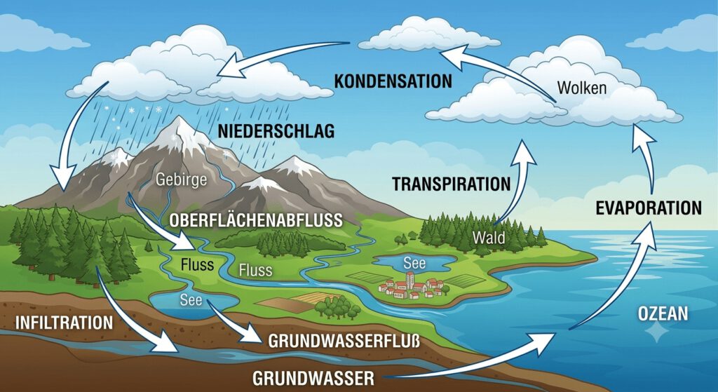 Wasserkreislauf Darstellung